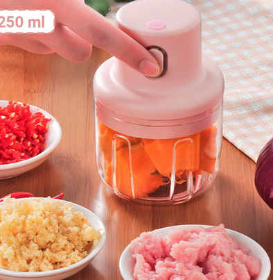 Mini Processador Elétrico Alimentos  250 ML Recarregável